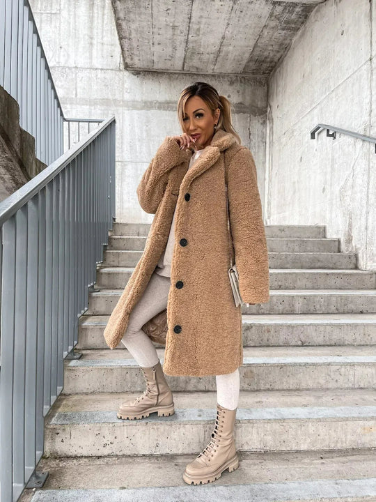 EB | Fell-Trenchcoat - stilvolle lange Damenoberbekleidung