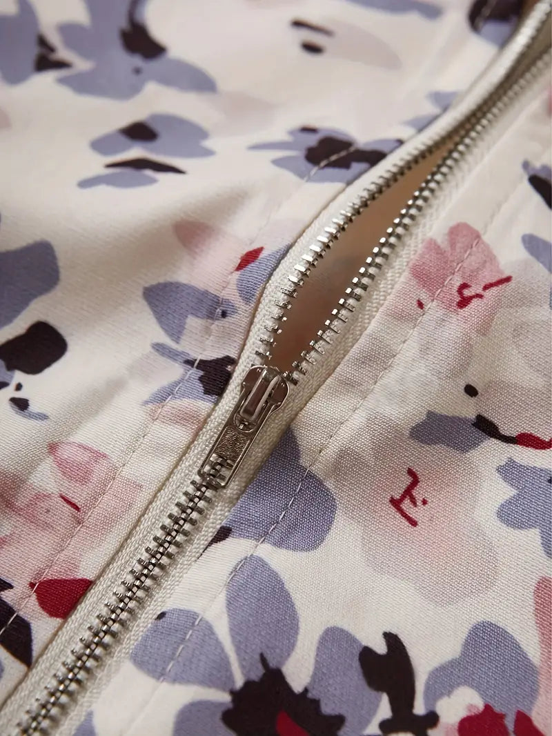 EB | Bomberjacke mit Blumenmuster
