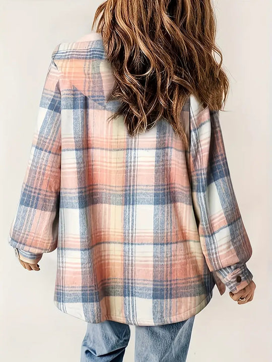 EB | Winter Karierte Zip Jacke