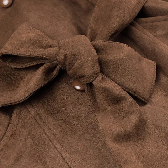 EB | Trenchcoat mit doppelter Knopfleiste und Revers aus Velours Alana