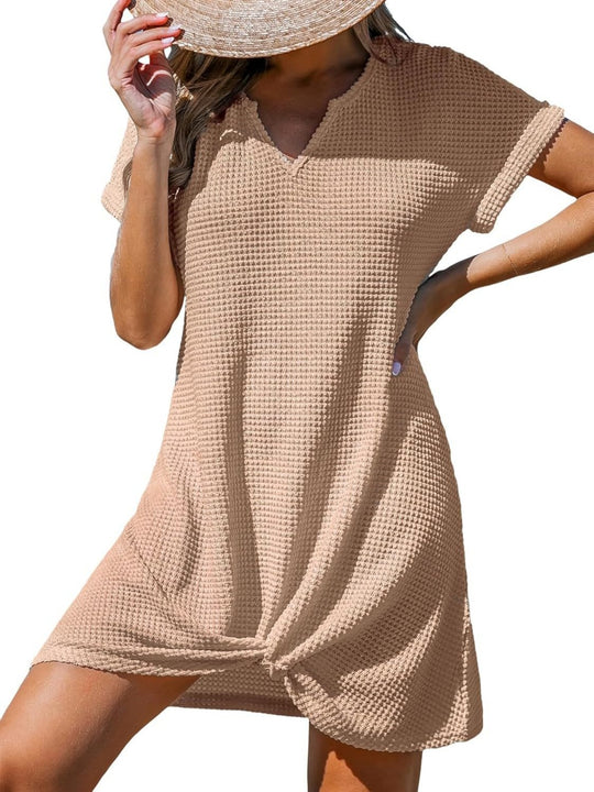EB | Blusenkleid mit V-Ausschnitt und Knick