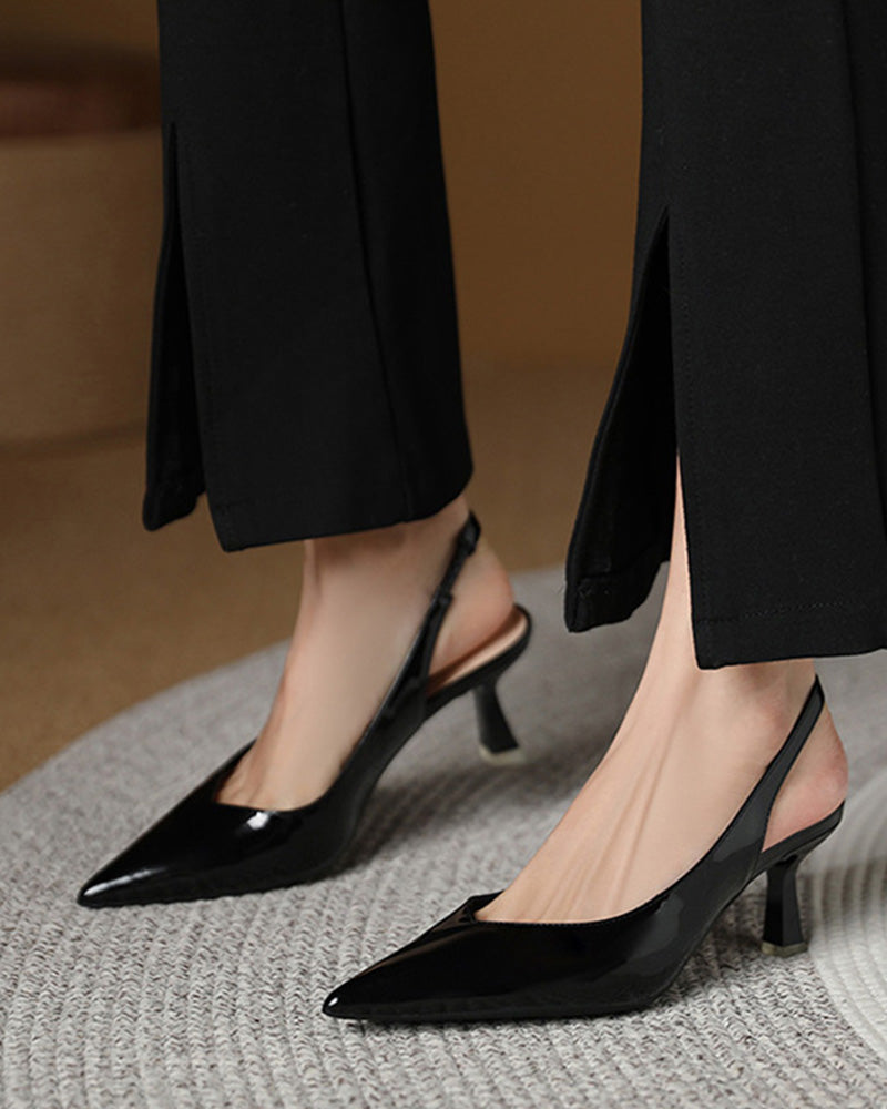 EB | Einfarbige, Temperamentvolle High Heels mit Spitzer Zehenpartie