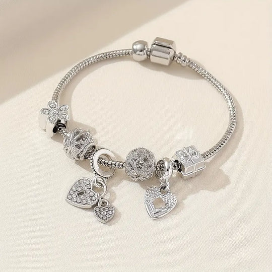 EB Modisches Armband mit Strasssteinen und Blumen