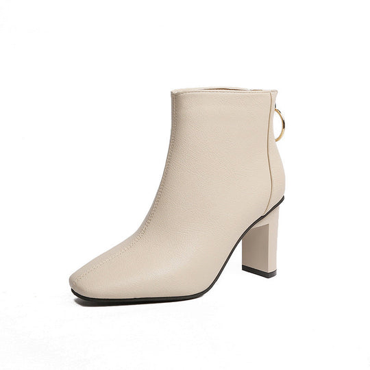 Elegante Casual-Lederstiefeletten für Damen EB