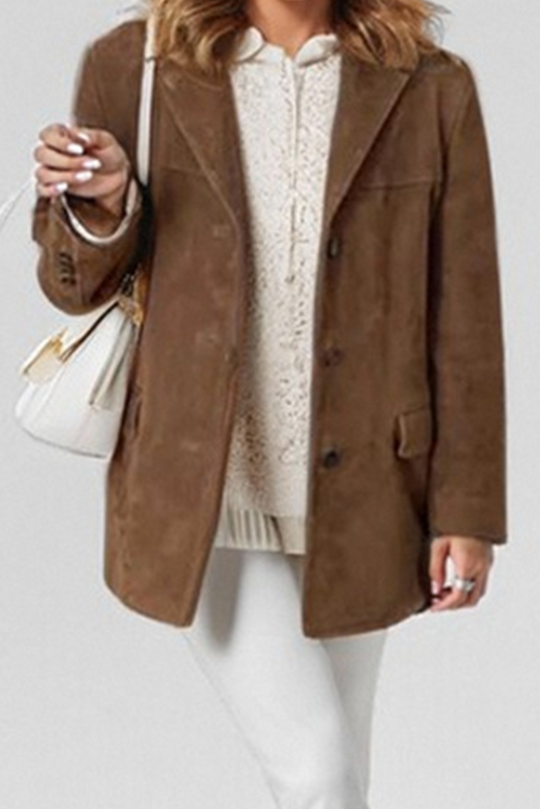 EB | Vintage Café Jacke mit Revers, Klapptaschen und Knöpfen
