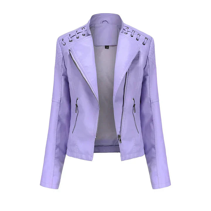 EB | Pudriges Lederjacke mit Reißverschluss