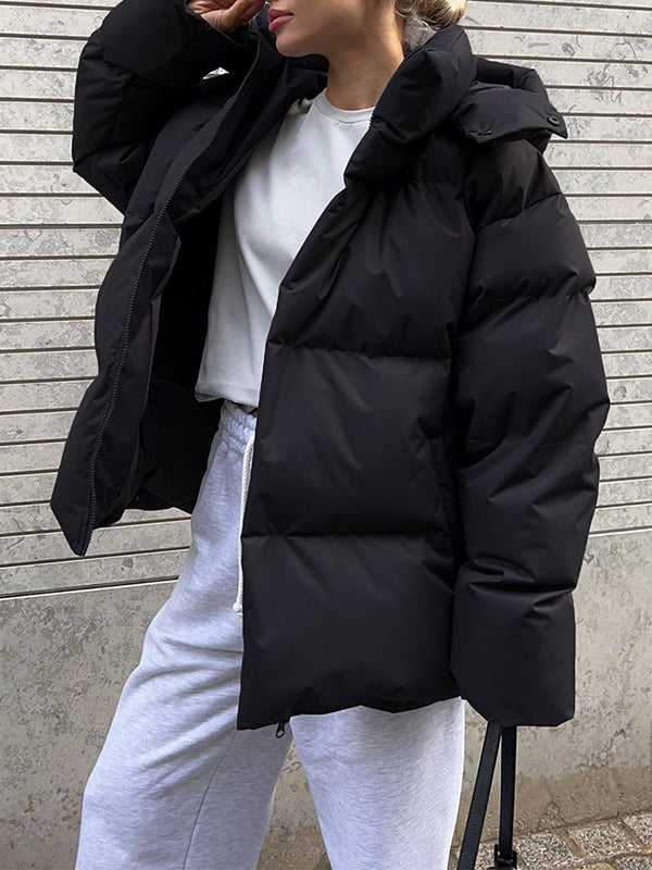 EB | Mehrfarbiges Gepolstertes Jacket mit Kapuze