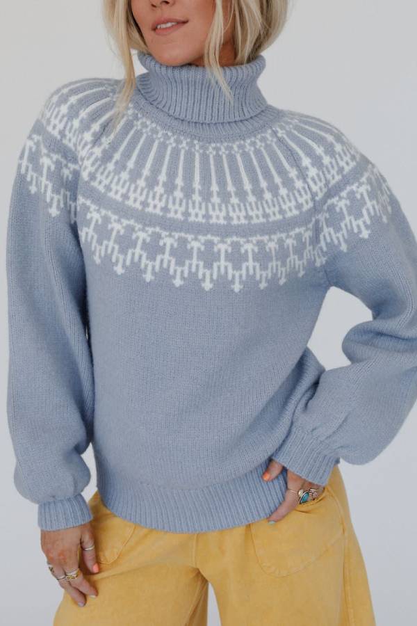 EB | Weihnachts Verdickte Rollkragen Langarm Gestrickter Pullover
