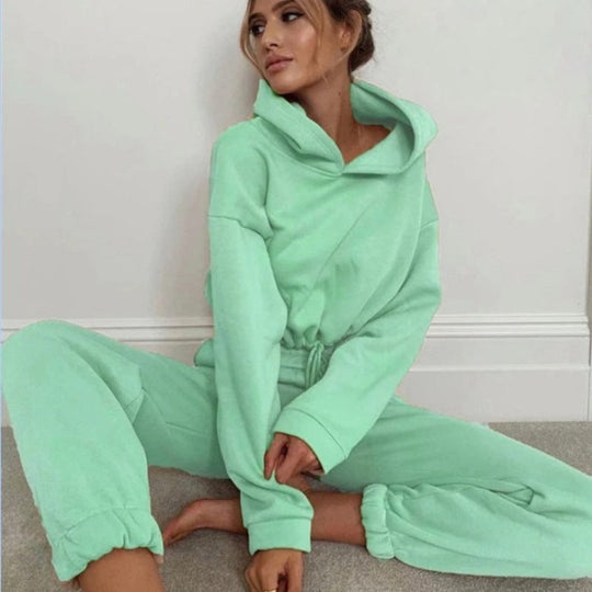 EB | Jogginganzug Zweiteiler mit Cropped Hoodie