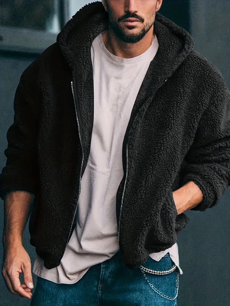 EB Teddyjacke mit Reißverschluss für Männer