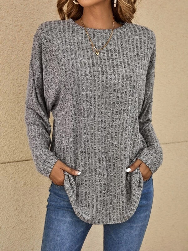 EB | Stylisches Gestricktes und Dehnbares Lässiges Top