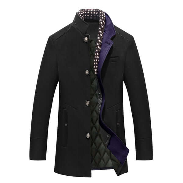 EB | Herren Slim Fit Woll Wintermantel