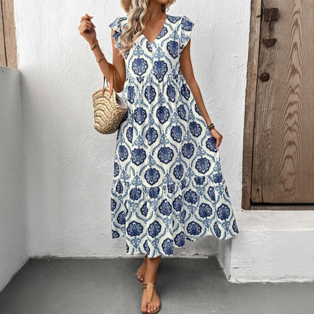 EB | Kleid mit tiefem V-Ausschnitt