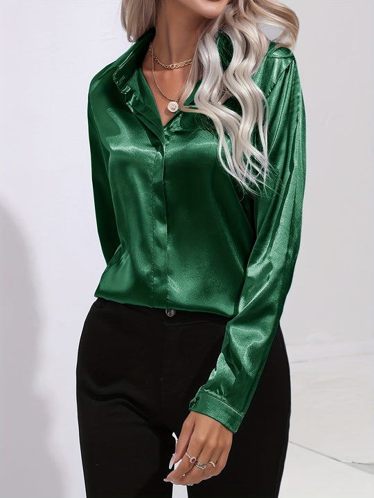 EB | Damen Elegante Satinbluse