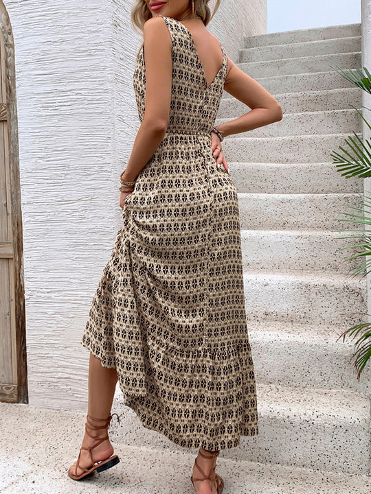 EB | Ärmelloses Kleid mit geometrischem Print