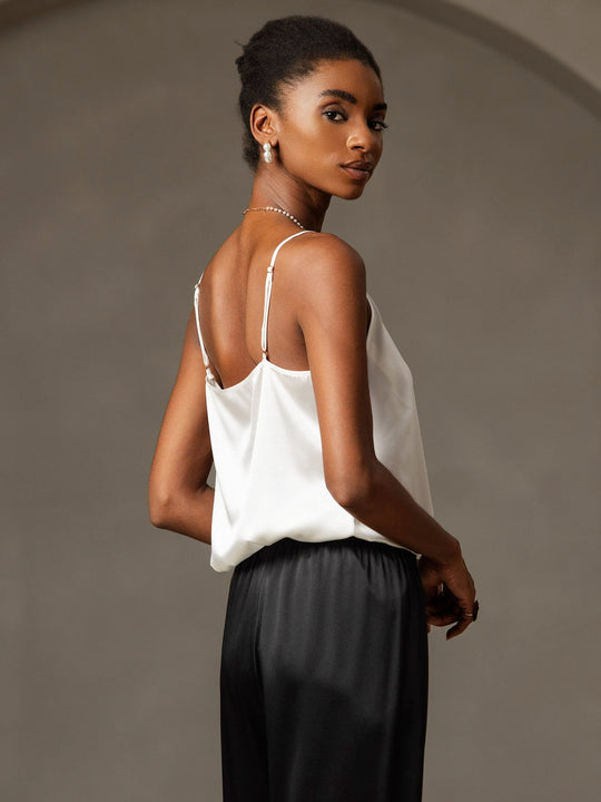 EB | Seide Entspannt Spaghettiträger Camisole Top