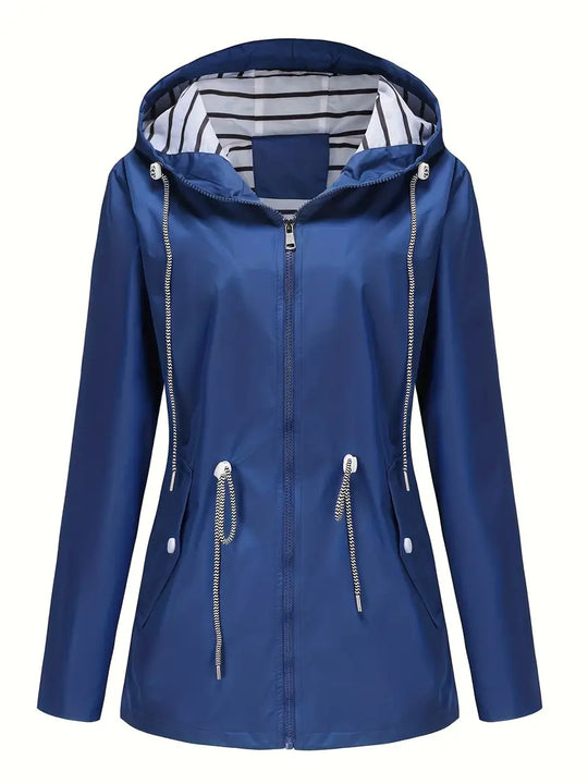 EB | Regenjacke - Wasserdicht mit Kapuze - Verstellbare Passform - Praktische Taschen