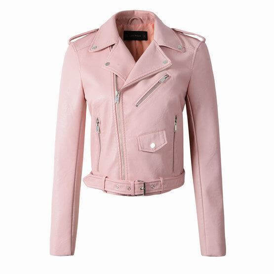 EB | Damen gewaschenes PU Lederjacke
