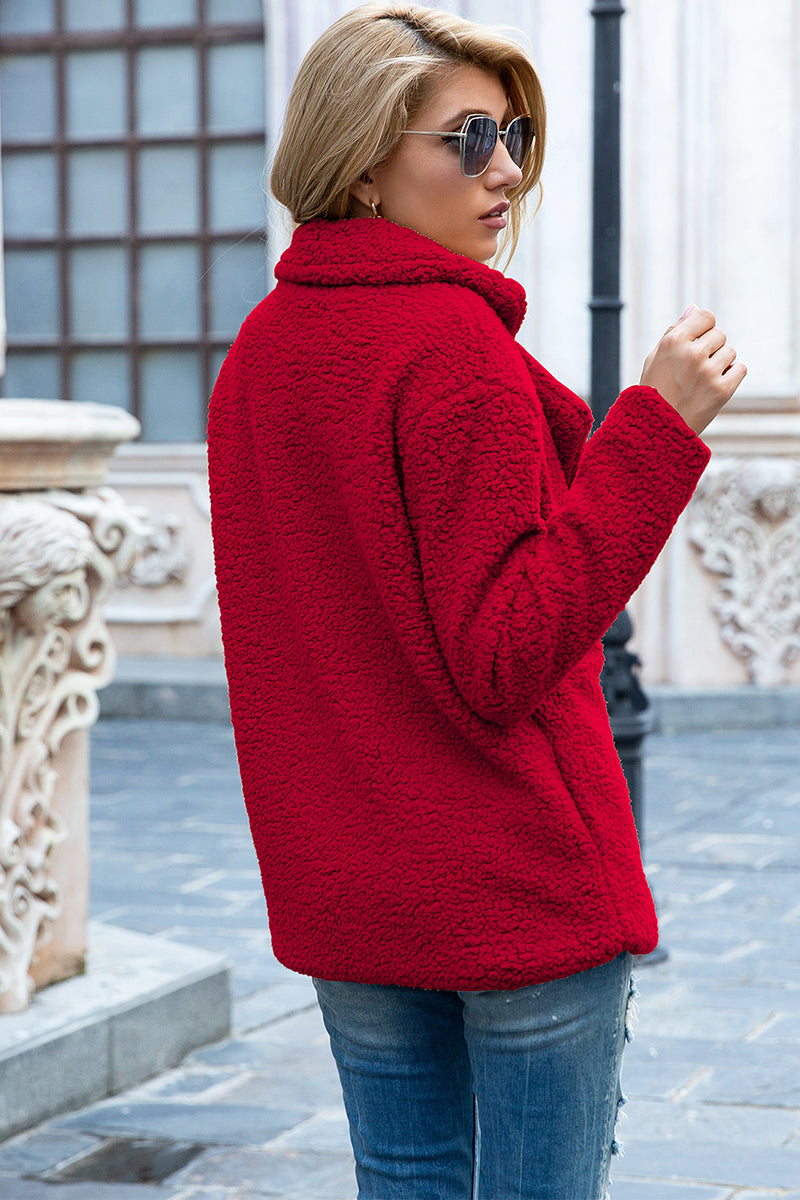 EB | Full Size Reverskragen Sherpa Mantel
