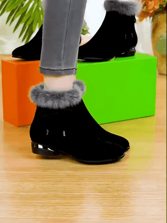 Leder-Stiefeletten mit Mittelabsatz EB EB