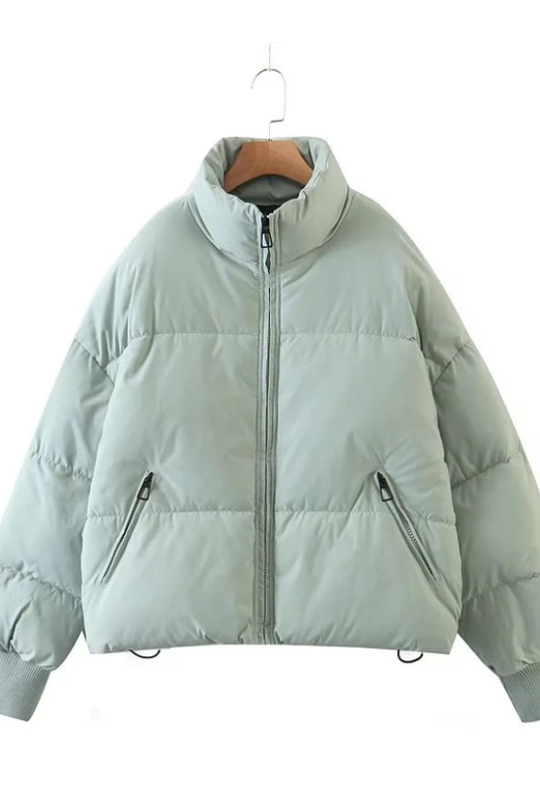 EB | Kragen Reißverschluss Tasche Dick Warm Baumwolljacke