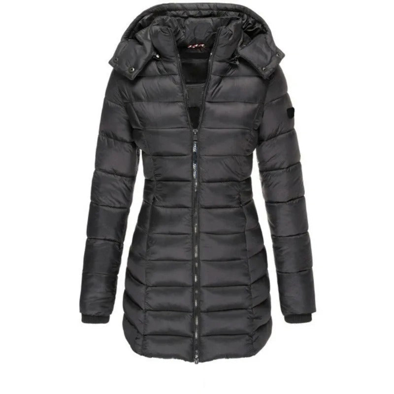 EB | Steppjacke mit Kapuze und Schmalem Schnitt