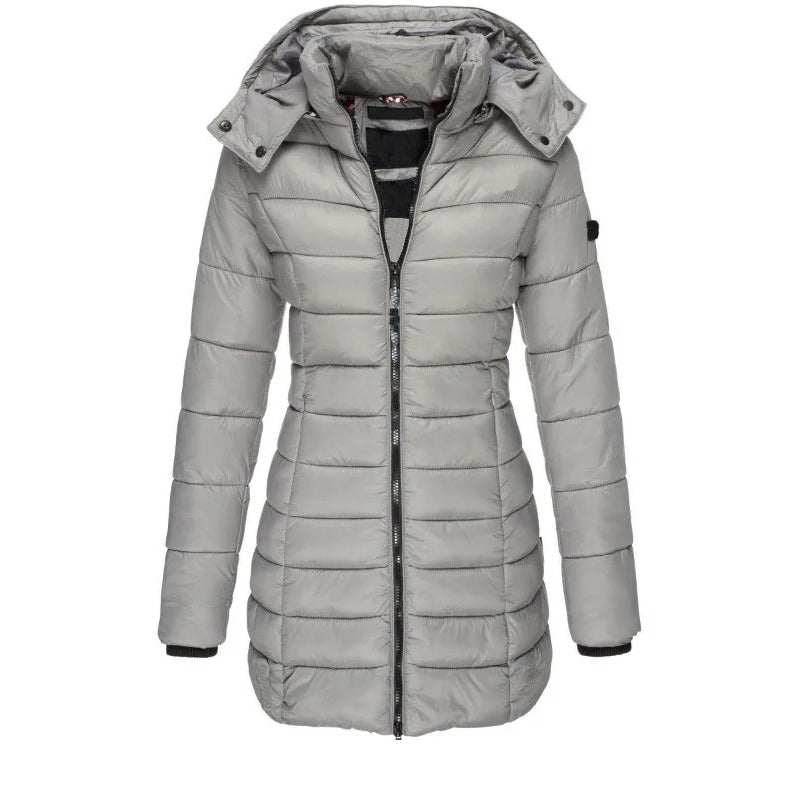 EB | Steppjacke mit Kapuze und Schmalem Schnitt