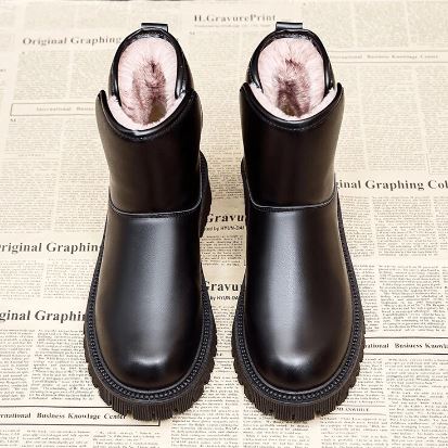 EB | Leder Dicksohlige Baumwollstiefel