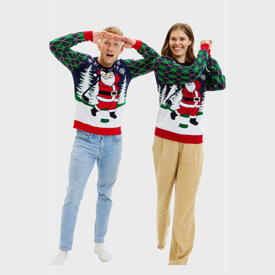 EB | Ho Ho Hole In One Weihnachts-Pullover Damen