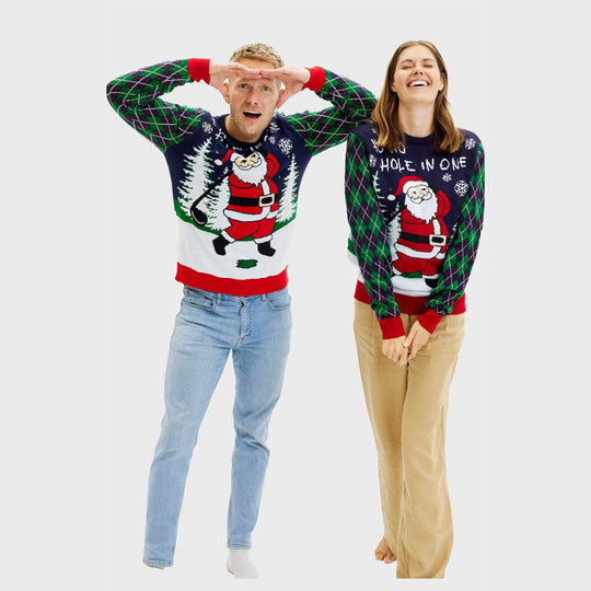 EB | Ho Ho Hole In One Weihnachts-Pullover Damen