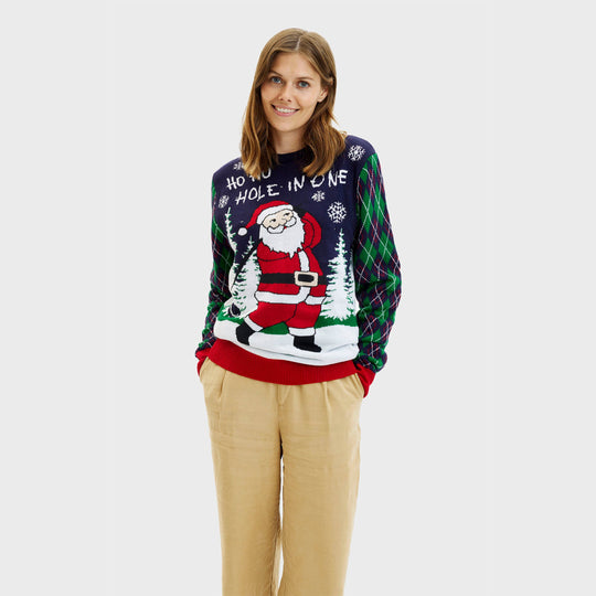EB | Ho Ho Hole In One Weihnachts-Pullover Damen