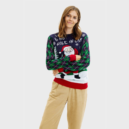 EB | Ho Ho Hole In One Weihnachts-Pullover Damen