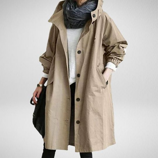 EB | Damen langer Regenmantel