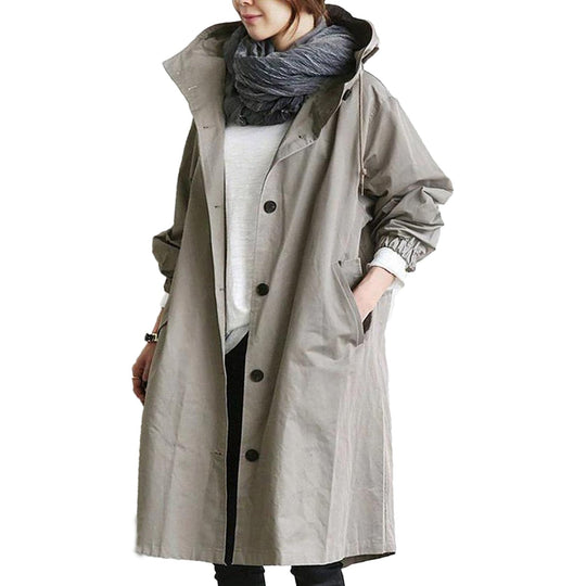 EB | Damen langer Regenmantel