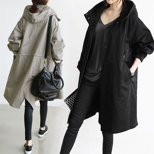 EB | Damen langer Regenmantel