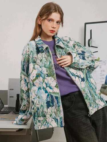 EB | Oversized Leuchtend mit Floralem Druck