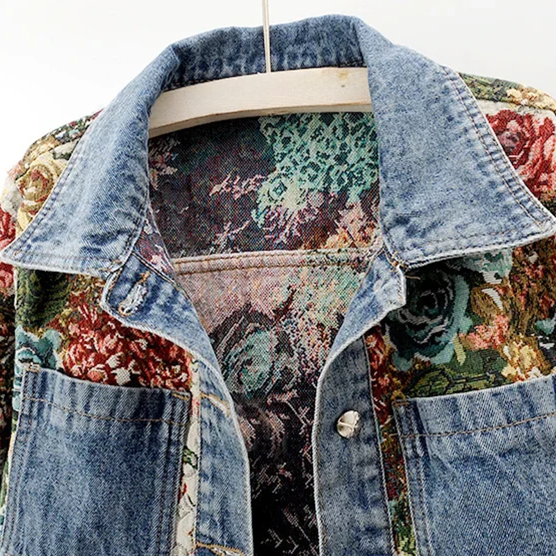 EB | Blumen Denimjacke