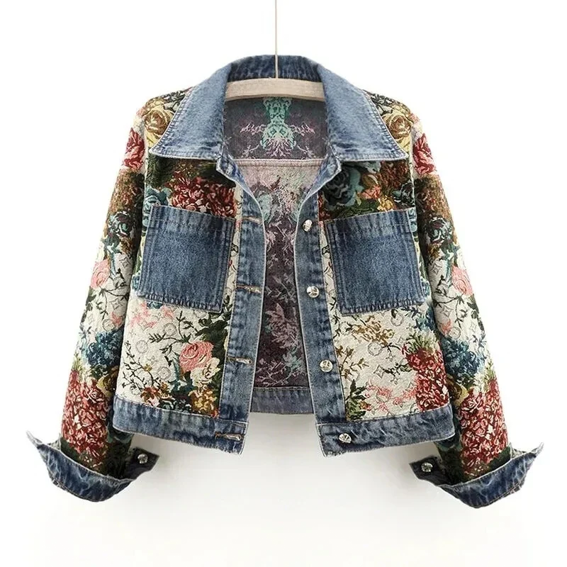 EB | Jeansjacke mit Blumen