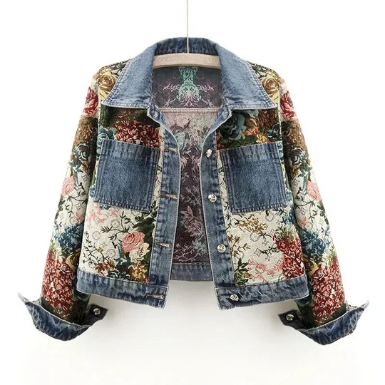 EB | Jeansjacke mit Blumen