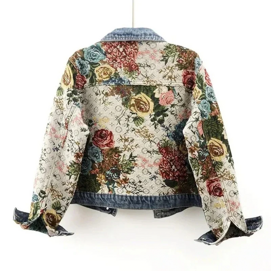 EB | Jeansjacke mit Blumen
