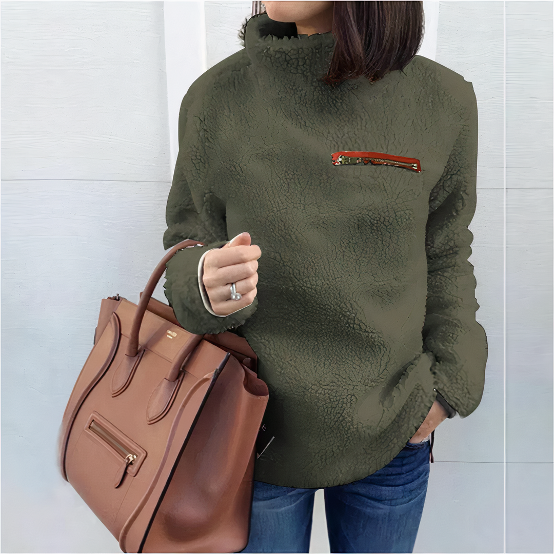 EB | Woll-Rollkragenpullover mit Druck