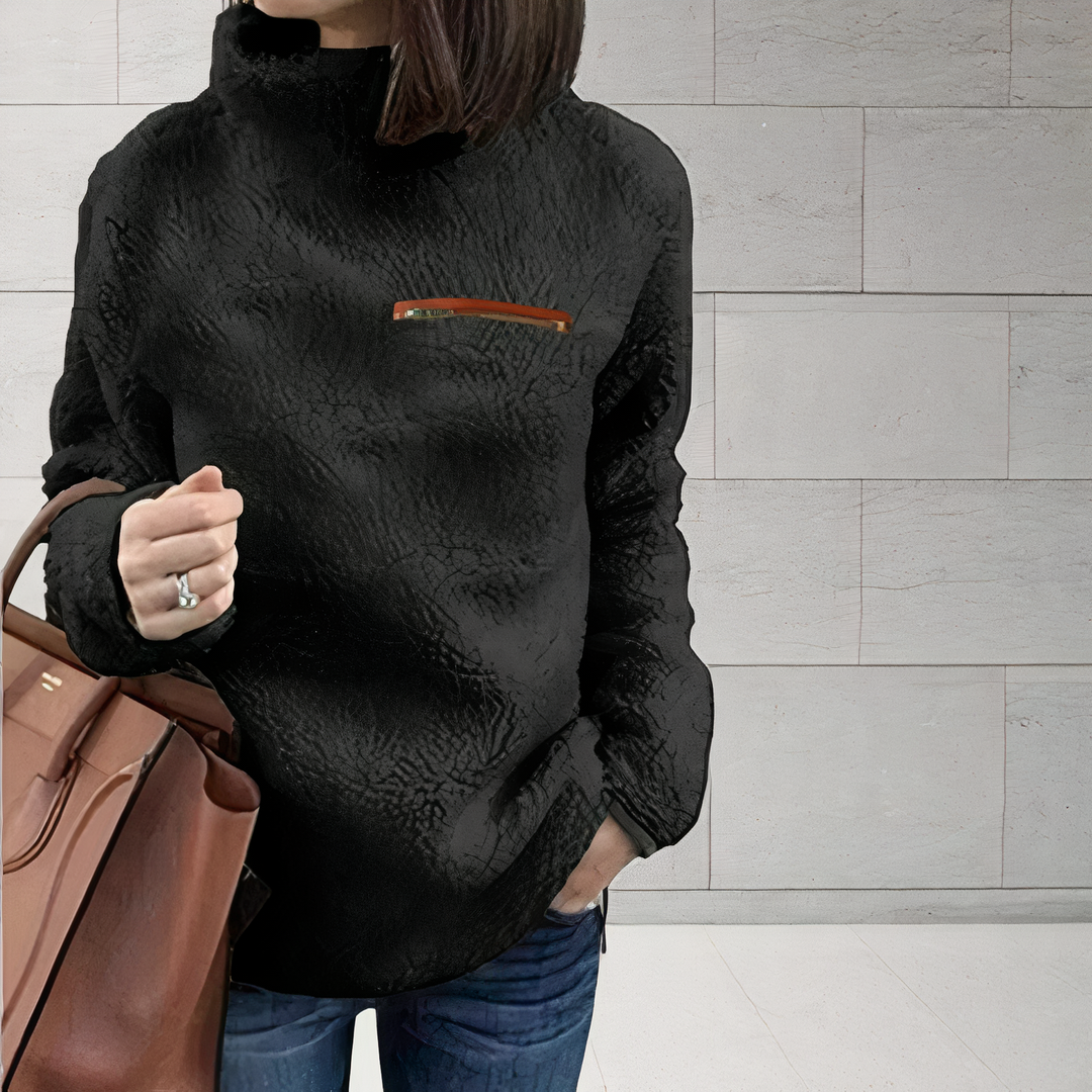 EB | Woll-Rollkragenpullover mit Druck