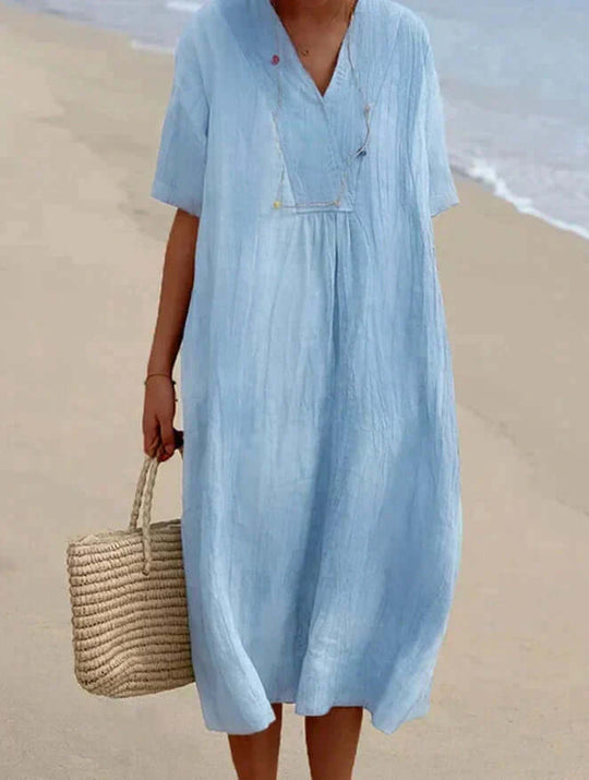 EB | Sommerkleid Aus Baumwolle und Leinen