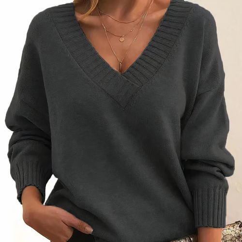 EB | Pullover - Damen Herbst V-Ausschnitt Pullover
