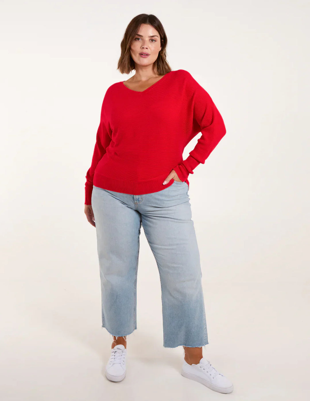 EB | Roter Kapuzen Freizeitpullover