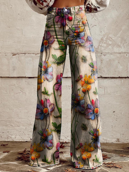 EB | Stylische Jeans mit Blumenmuster