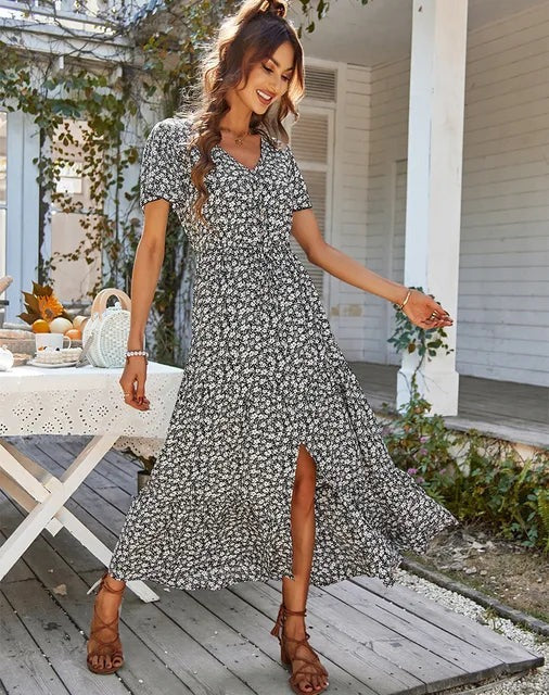 EB | Blumenkleid mit Rüschenärmeln