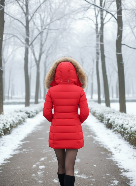 EB | Daunenjacke mit Fellkragen - Warme Winterjacke