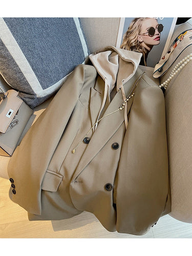 EB | Blazer mit Kapuze für Damen Herbst- und Winterkleidung