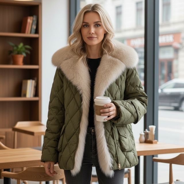 EB | Damenjacke Warm mit Entendaunenfutter Chic